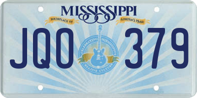 MS license plate JQO379