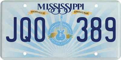 MS license plate JQO389