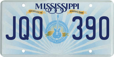 MS license plate JQO390