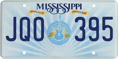 MS license plate JQO395