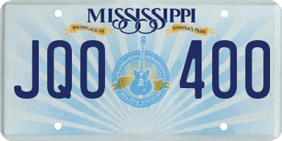 MS license plate JQO400