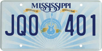 MS license plate JQO401