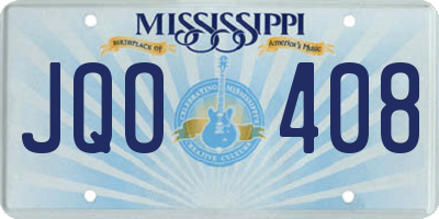 MS license plate JQO408