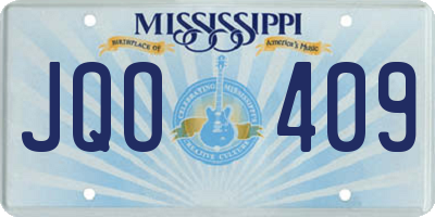 MS license plate JQO409