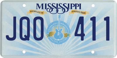 MS license plate JQO411