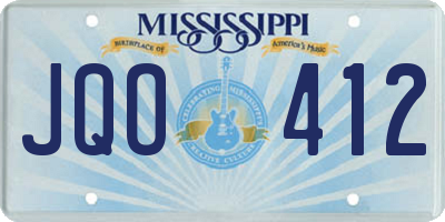 MS license plate JQO412