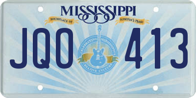 MS license plate JQO413
