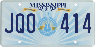 MS license plate JQO414