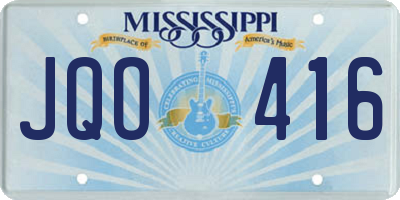 MS license plate JQO416