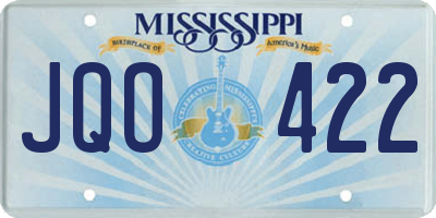 MS license plate JQO422
