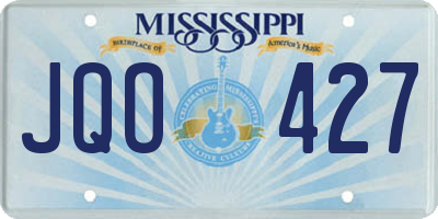 MS license plate JQO427
