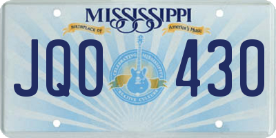 MS license plate JQO430