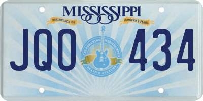 MS license plate JQO434