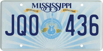 MS license plate JQO436