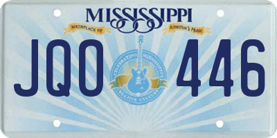 MS license plate JQO446