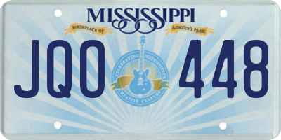 MS license plate JQO448