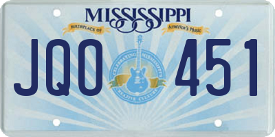 MS license plate JQO451