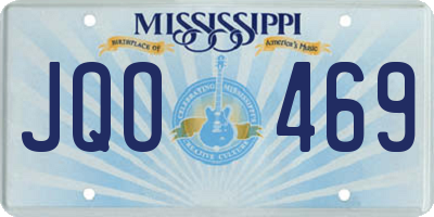 MS license plate JQO469