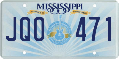 MS license plate JQO471