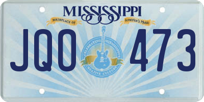 MS license plate JQO473