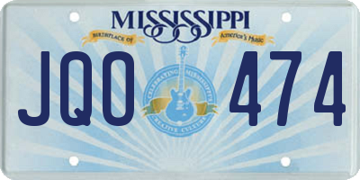 MS license plate JQO474