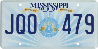 MS license plate JQO479