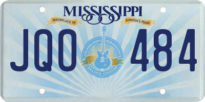 MS license plate JQO484