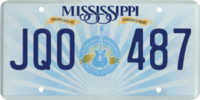 MS license plate JQO487