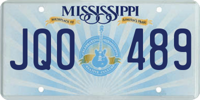 MS license plate JQO489
