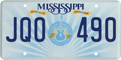 MS license plate JQO490