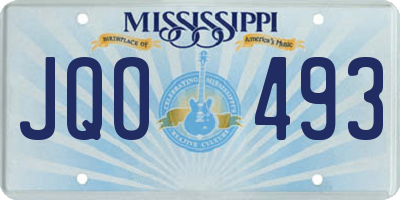 MS license plate JQO493