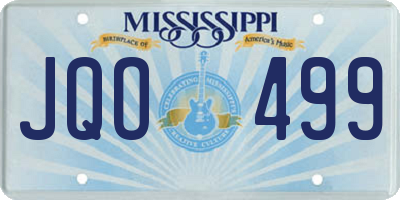 MS license plate JQO499