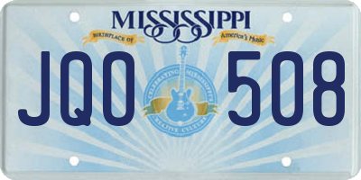 MS license plate JQO508