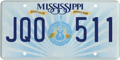 MS license plate JQO511