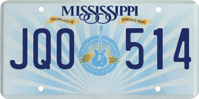 MS license plate JQO514