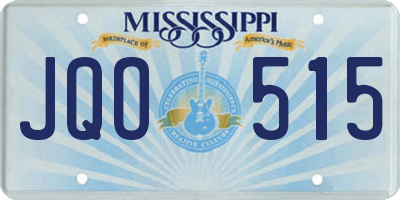 MS license plate JQO515