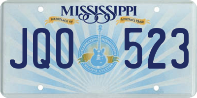 MS license plate JQO523