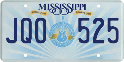 MS license plate JQO525