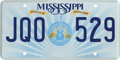 MS license plate JQO529