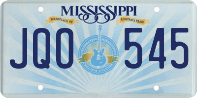 MS license plate JQO545