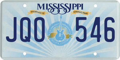 MS license plate JQO546