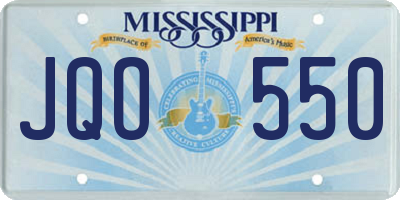 MS license plate JQO550