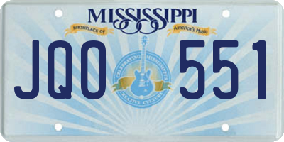 MS license plate JQO551