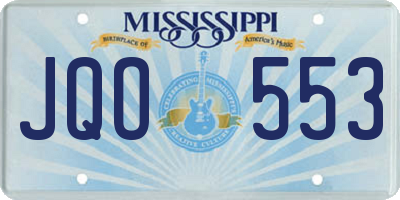 MS license plate JQO553