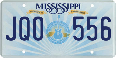 MS license plate JQO556