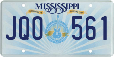 MS license plate JQO561