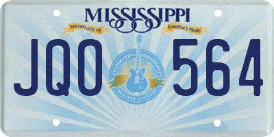 MS license plate JQO564