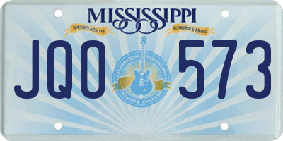 MS license plate JQO573