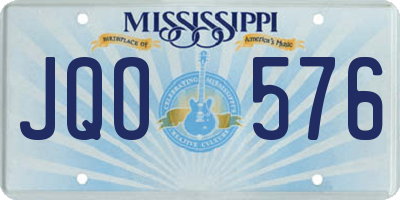 MS license plate JQO576