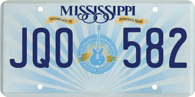 MS license plate JQO582
